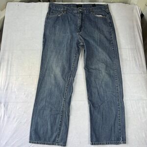 Axcess Claiborne Co Mens Jeans Blue Denim Loose Fit Straight Leg Comfort 38/32